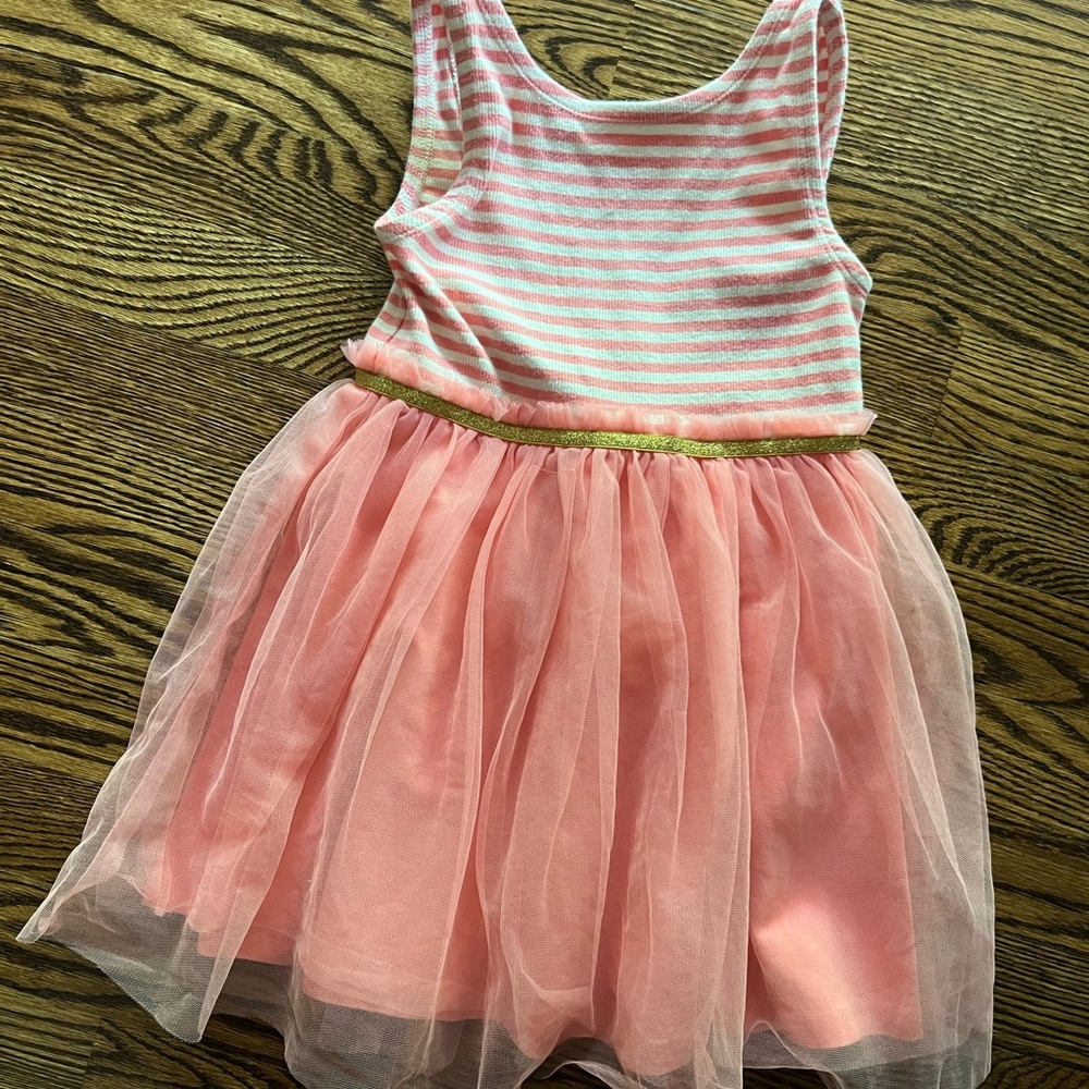 Mini Boden Pink and White tulle drew